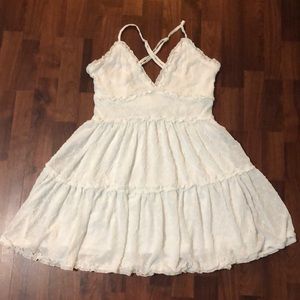 She + Sky White Swiss Dot Dress